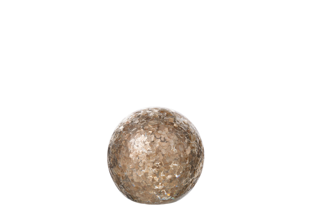 Paperweight Confetti Glass Gold Small