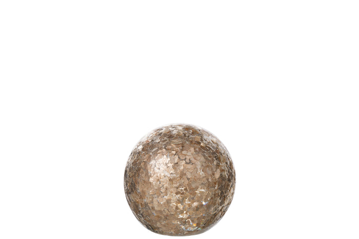 Paperweight Confetti Glass Gold Small