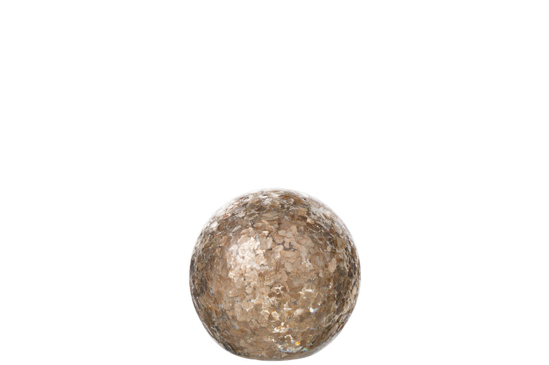 Paperweight Confetti Glass Gold Small