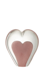 Afbeelding in Gallery-weergave laden, Paperweight Heart Glass Pink Large
