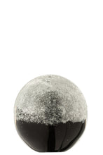 Afbeelding in Gallery-weergave laden, Paperweight Layers Glass Black/Silver Large
