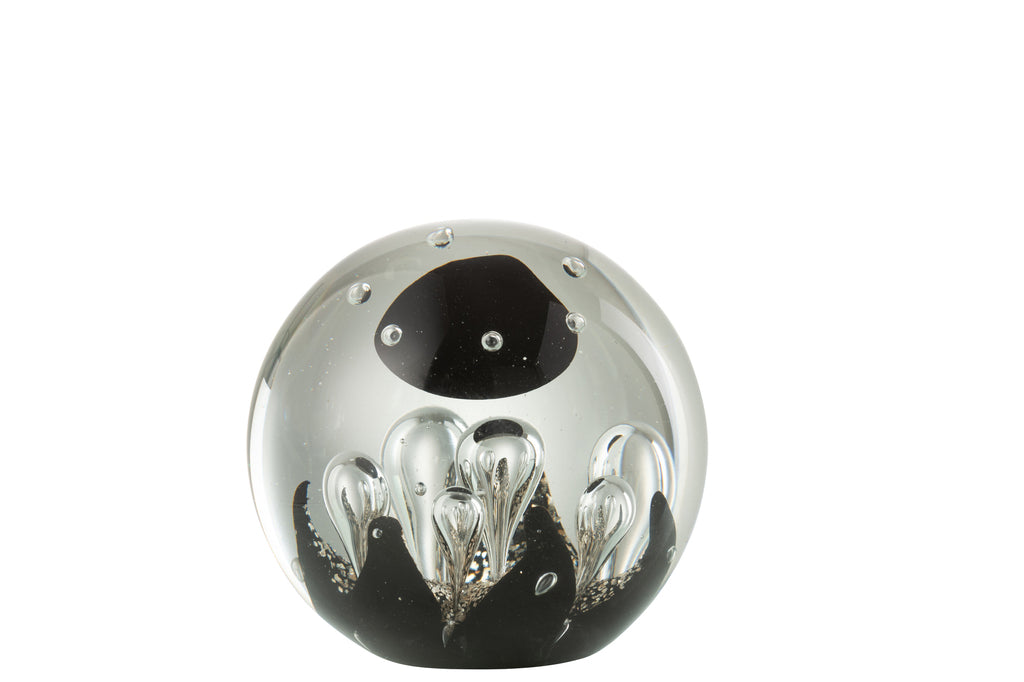 Paperweight Magic Glass Gold/Black Large
