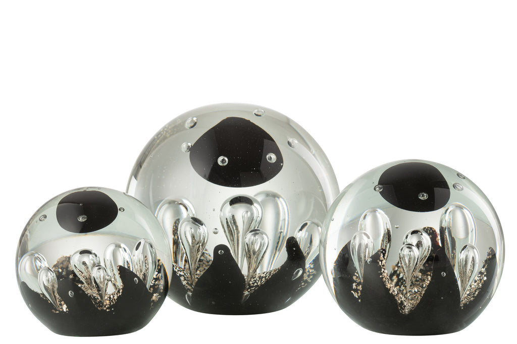 Paperweight Magic Glass Gold/Black Large