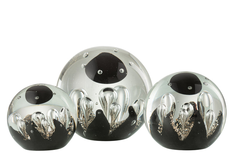 Paperweight Magic Glass Gold/Black Large