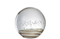 Paperweight Spiral+Bells Glass Copper Large