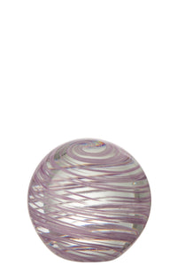 Paperweight Whirlpool Glass Purple Large