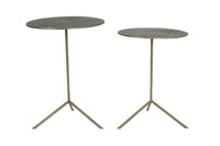 Side table S/2 36x48+39x52 cm PELARCO antique bronze