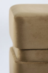 Pouf 40x40x42,5 cm PIAZZA velvet brown