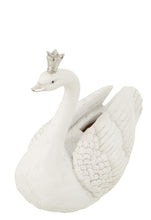 Afbeelding in Gallery-weergave laden, Piggy Bank Swan Poly White/Silver
