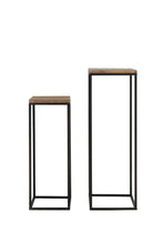 Afbeelding in Gallery-weergave laden, Pillar S/2 30x30x82,5+35x35x102 cm YARULA wood+black
