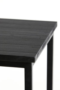 Pillar S/2 30x30x83+36x36x103 cm BRYSON wood matt black