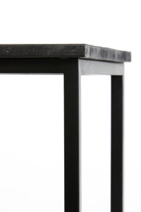 Pillar S/2 30x30x83+36x36x103 cm BRYSON wood matt black