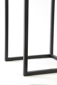 Pillar S/2 30x30x83+36x36x103 cm BRYSON wood matt black