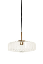 Afbeelding in Gallery-weergave laden, Hanging lamp 30x17 cm PLEAT glass clear+gold
