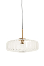 Afbeelding in Gallery-weergave laden, Hanging lamp 40x17 cm PLEAT glass clear+gold

