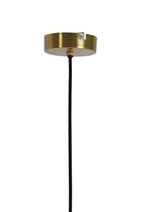 Hanging lamp 30x17 cm PLEAT glass clear+gold