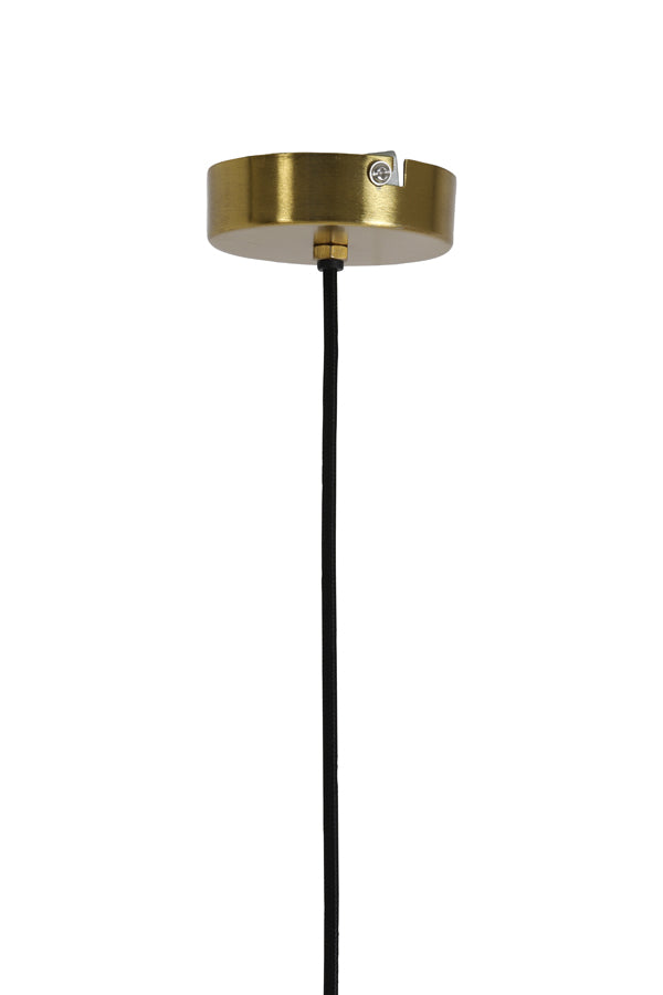 Hanging lamp 30x17 cm PLEAT glass clear+gold