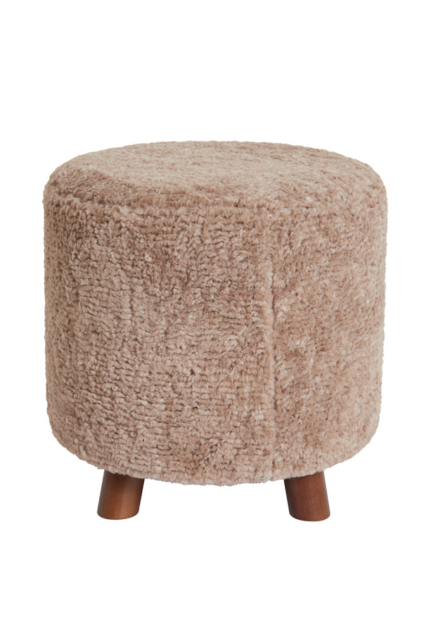 Pouf 40x40 cm POLLY brown-grey+brown