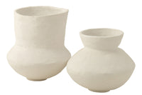 Pot Archaic Paper Mache White
