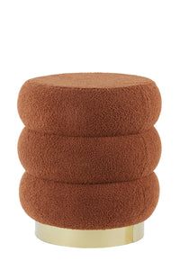 Pouf 40x45 cm KIMI teddy terra+gold
