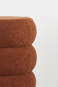 Pouf 40x45 cm KIMI teddy terra+gold