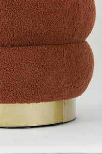 Pouf 40x45 cm KIMI teddy terra+gold