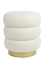 Afbeelding in Gallery-weergave laden, Pouf 40x45 cm KIMI teddy white+gold
