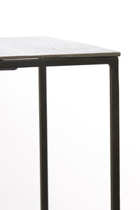 Pillar S/2 25x25x80+30x30x90,5 cm QUIN black nickel+black