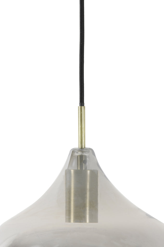Hanging lamp 27x29,5 cm RAKEL antique bronze+smoked