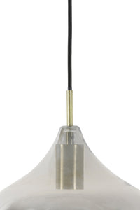 Hanging lamp 27x29,5 cm RAKEL antique bronze+smoked