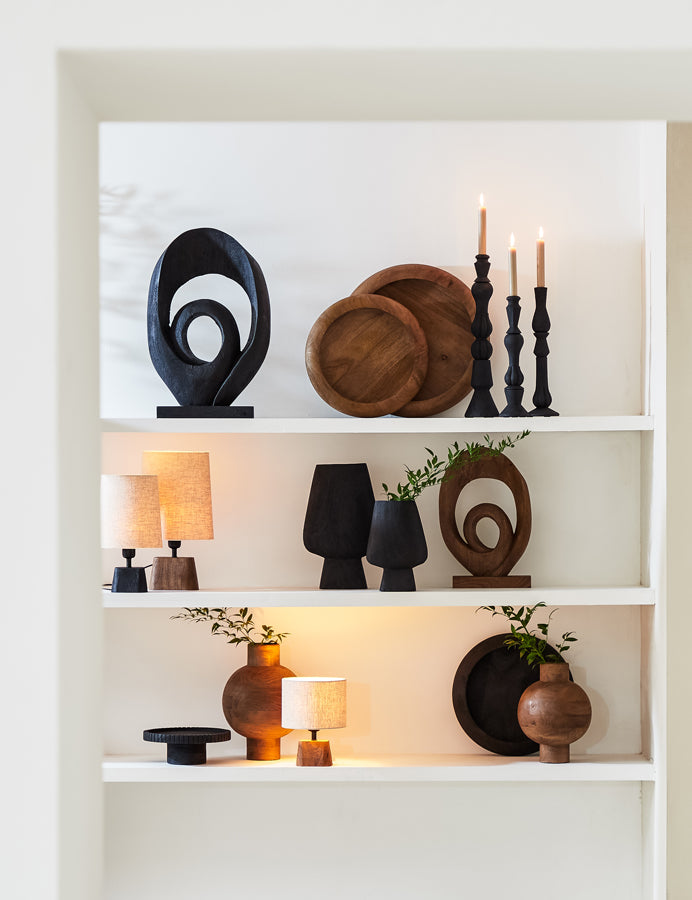 Ornament 40x14x60 cm RANDA wood matt black