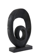 Afbeelding in Gallery-weergave laden, Ornament 30x9x46 cm RANDA hout mat zwart
