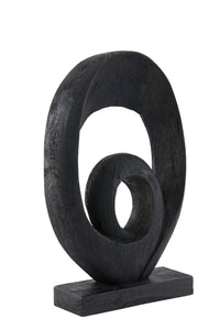 Ornament 30x9x46 cm RANDA hout mat zwart