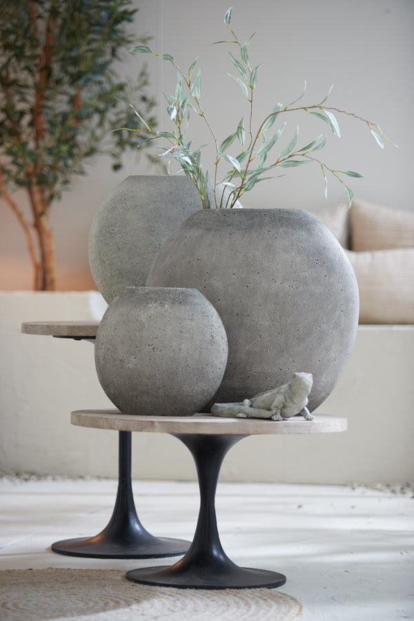 Vase deco 49,5x20x45 cm RAYSKIN grey