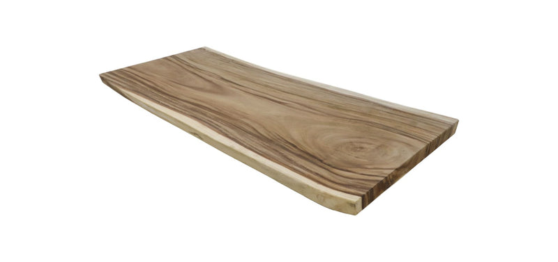 Rechthoekig tafelblad - 280x80-100x6 - Naturel - Munggur