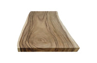 Rechthoekig tafelblad - 280x80-100x6 - Naturel - Munggur