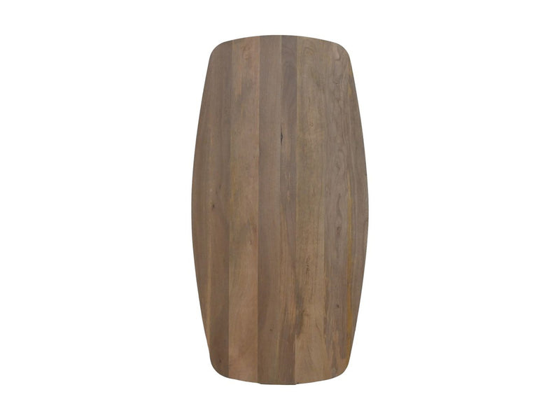 Rechthoekige eettafel - 200x100x76 - Naturel/zwart - Mangohout/metaal