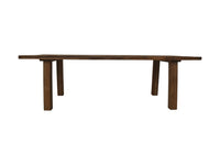 Rechthoekige eettafel tuin - 180x90x76 - Naturel - Teak