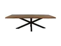 Rechthoekige tafel Soho luxe - 240x100x76 - Naturel/zwart - Acacia/metaal