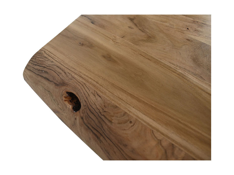 Rechthoekige tafel Soho luxe - 240x100x76 - Naturel/zwart - Acacia/metaal