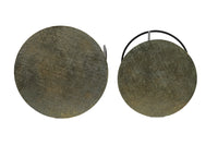 Side table S/2 41x46+49x52 cm RENGO texture antique bronze