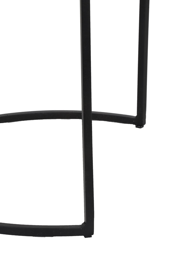 Side table S/2 41x46+49x52 cm RENGO texture antique bronze
