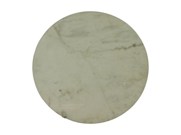 Ronde bijzettafel - ø40x55 - Wit/goud - Marmer/metaal