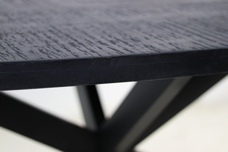 Ronde eettafel Melbourne - ø120x76 - Zwart - Mangohout/ijzer