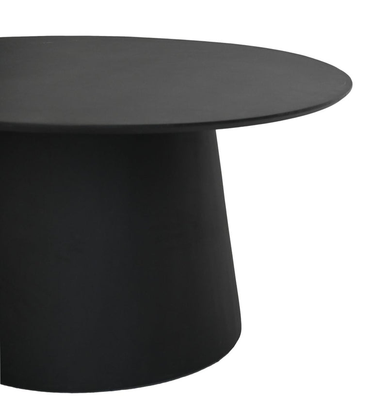 Ronden eettafel Drum - 120x120x77 - zwart - Mangohout