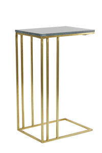 Side table 41x31x66 cm ROSHAN green marble+antique bronze