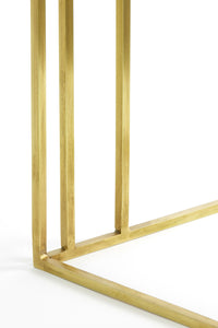 Side table 41x31x66 cm ROSHAN green marble+antique bronze