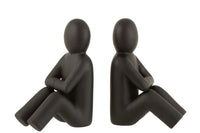 Set 2 Bookend P'tit Maurice Poly Black