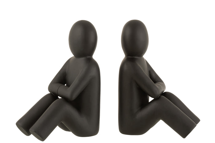 Set 2 Bookend P'tit Maurice Poly Black
