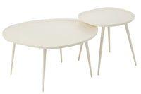 Set Of 2 Sidetables Vinta Aluminium White